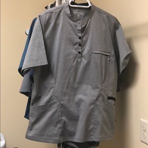 Uniform Advantage Grey button down set.